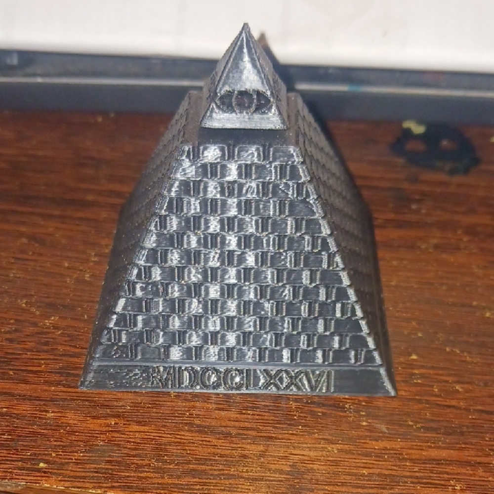 Black Pyramid Decorative With Eye.